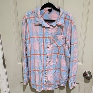 art class Pastel Plaid Button-Down Shirt